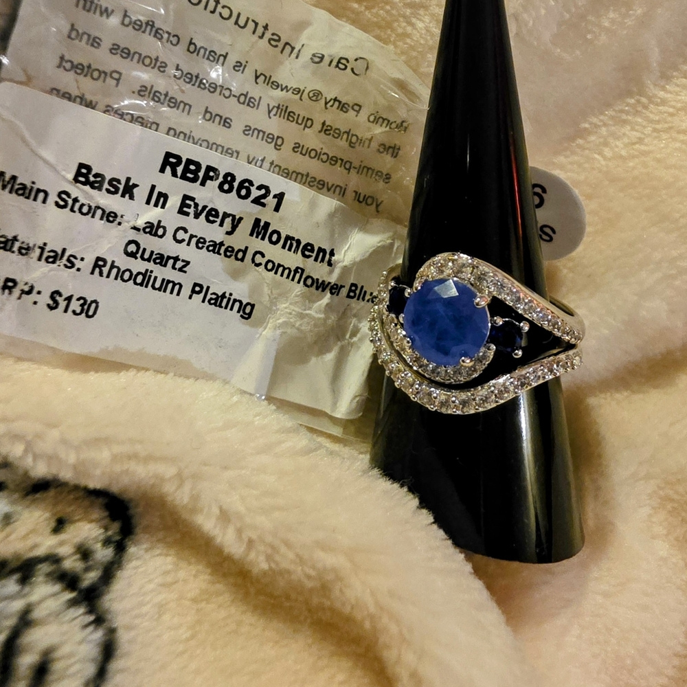 Blue and Silver Ring
